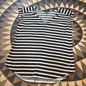 Express Black and White Striped Women's Top